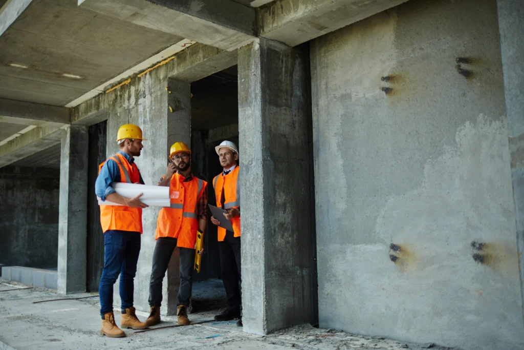 Rimberio project team on a structural concrete site